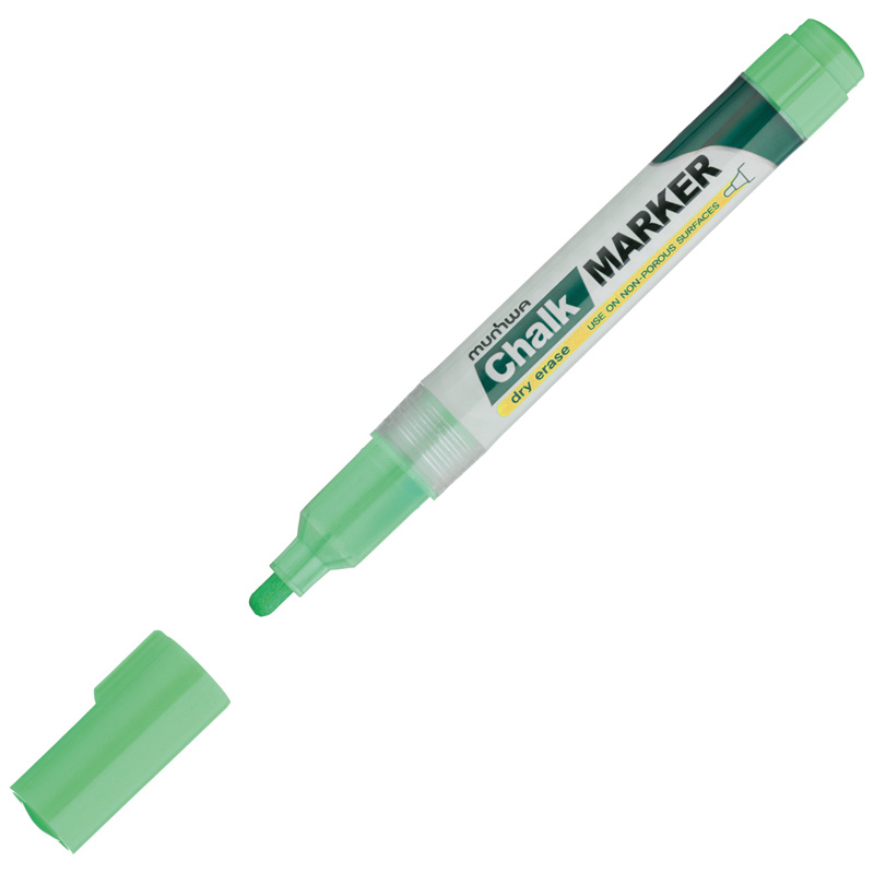 Маркер меловой MunHwa "Chalk Marker" зеленый, 3мм, спиртовая основа, Маркер меловой MunHwa "Chalk Marker" зеленый, 3мм, спиртовая основа,