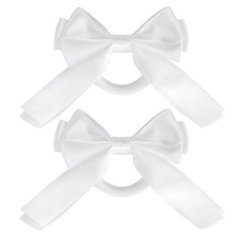 Банты для волос НАБОР 2 шт., 7х11 см, 6,5х10 см, 7х9 см, белый, АССОРТИ, MONTE