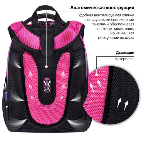 Ранец BRAUBERG SHINY, 2 отделения, с брелоком, "Glad to be cat", Ранец BRAUBERG SHINY, 2 отделения, с брелоком, "Glad to be cat",