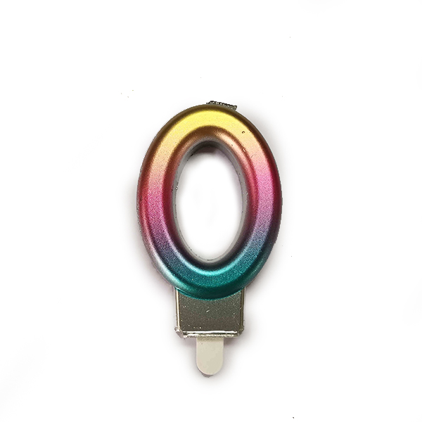 Свеча 7см Цифра Радужная 0 Свеча 7см Цифра Радужная 0