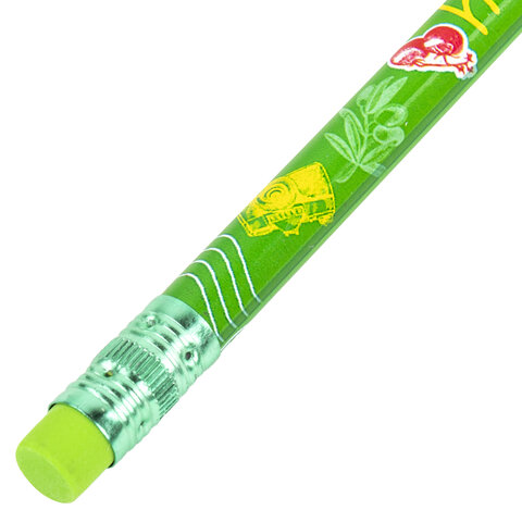 Карандаш чернографитный BRAUBERG "AROUND THE WORLD", 1 шт., HB, с Карандаш чернографитный BRAUBERG "AROUND THE WORLD", 1 шт., HB, с