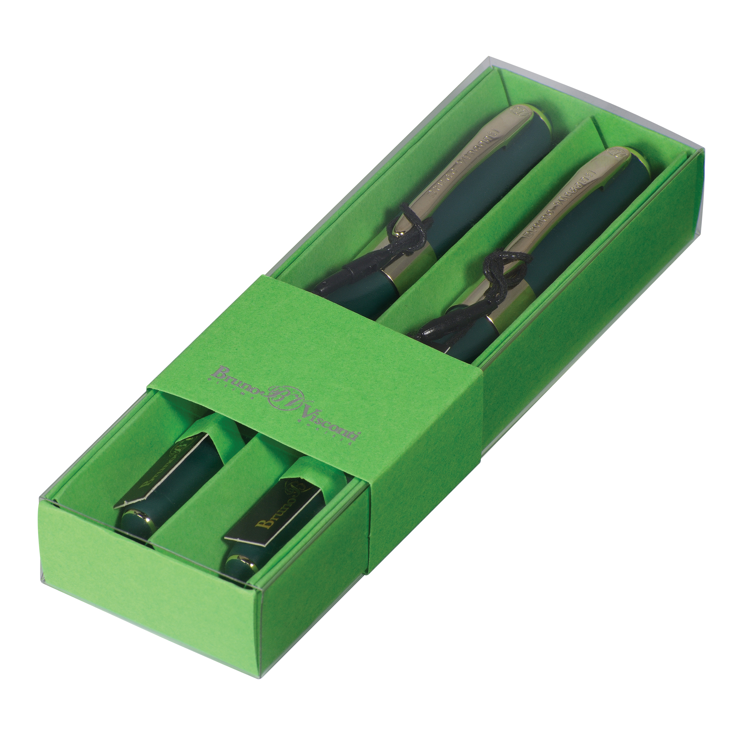 НАБОР ИЗ 2-Х РУЧЕК В ФУТЛЯРЕ "MONACO" ШАРИКОВЫХ 0.5 ММ, СИНЯЯ (зеленый НАБОР ИЗ 2-Х РУЧЕК В ФУТЛЯРЕ "MONACO" ШАРИКОВЫХ 0.5 ММ, СИНЯЯ (зеленый