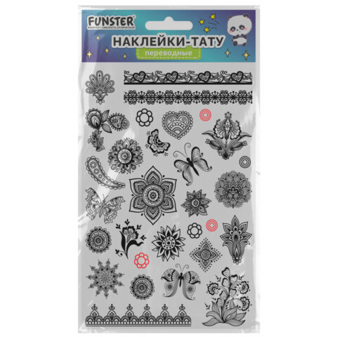 Наклейки-тату переводные "Ассорти", 29х15,5 см, ассорти 12 видов,