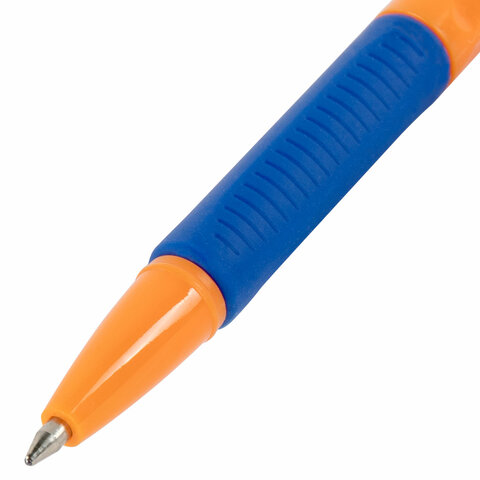 Ручка шариковая с грипом BRAUBERG "ULTRA GT ORANGE", СИНЯЯ, корпус