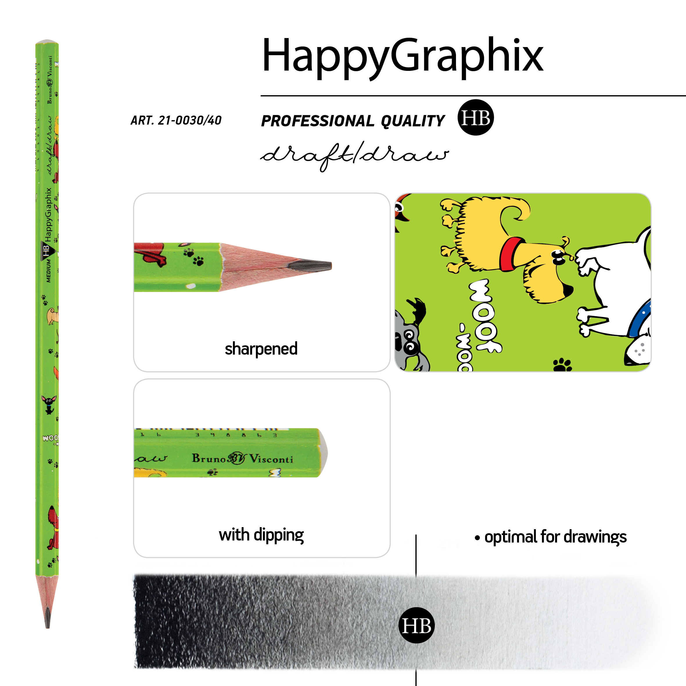 КАРАНДАШ ЧЕРНОГРАФИТОВЫЙ "HappyGraphix" СОБАЧЬЯ ПЛОЩАДКА НВ