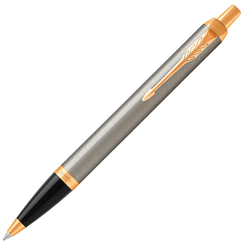 Ручка шариковая PARKER "IM Core Brushed Metal GT", корпус серебристый Ручка шариковая PARKER "IM Core Brushed Metal GT", корпус серебристый