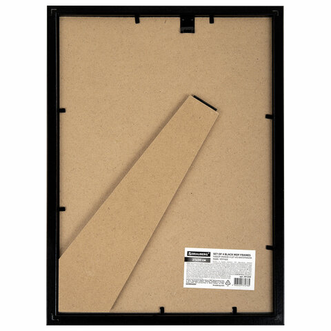 Рамка 21х30 см небьющаяся, КОМПЛЕКТ 4 шт., багет 16 мм МДФ, BRAUBERG Рамка 21х30 см небьющаяся, КОМПЛЕКТ 4 шт., багет 16 мм МДФ, BRAUBERG