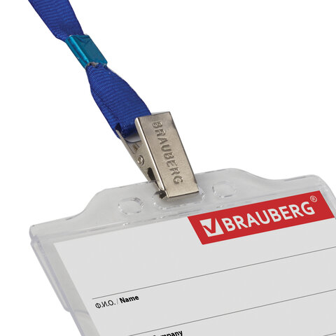 Бейдж горизонтальный (55х85 мм), на синей ленте 45 см, твердый пластик, Бейдж горизонтальный (55х85 мм), на синей ленте 45 см, твердый пластик,