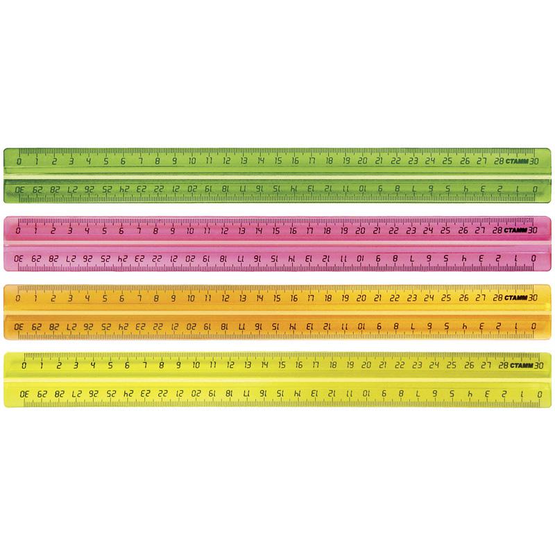 Линейка 30см, прозрачная флуоресцентная, с держателем: ЛН42 штр.: 4620000630777 Линейка 30см, прозрачная флуоресцентная, с держателем: ЛН42 штр.: 4620000630777