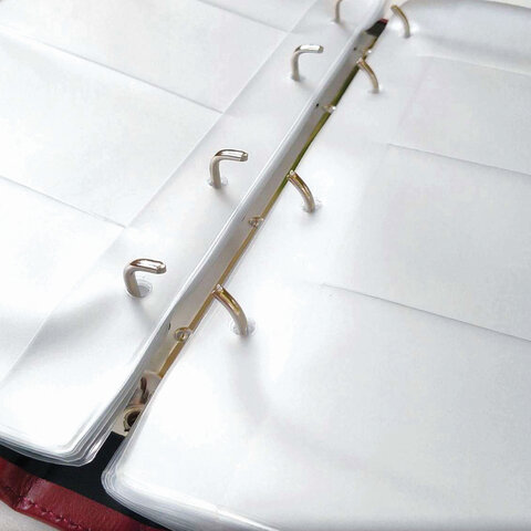 Визитница на кольцах BRAUBERG "Imperial", на 240 визиток, под гладкую