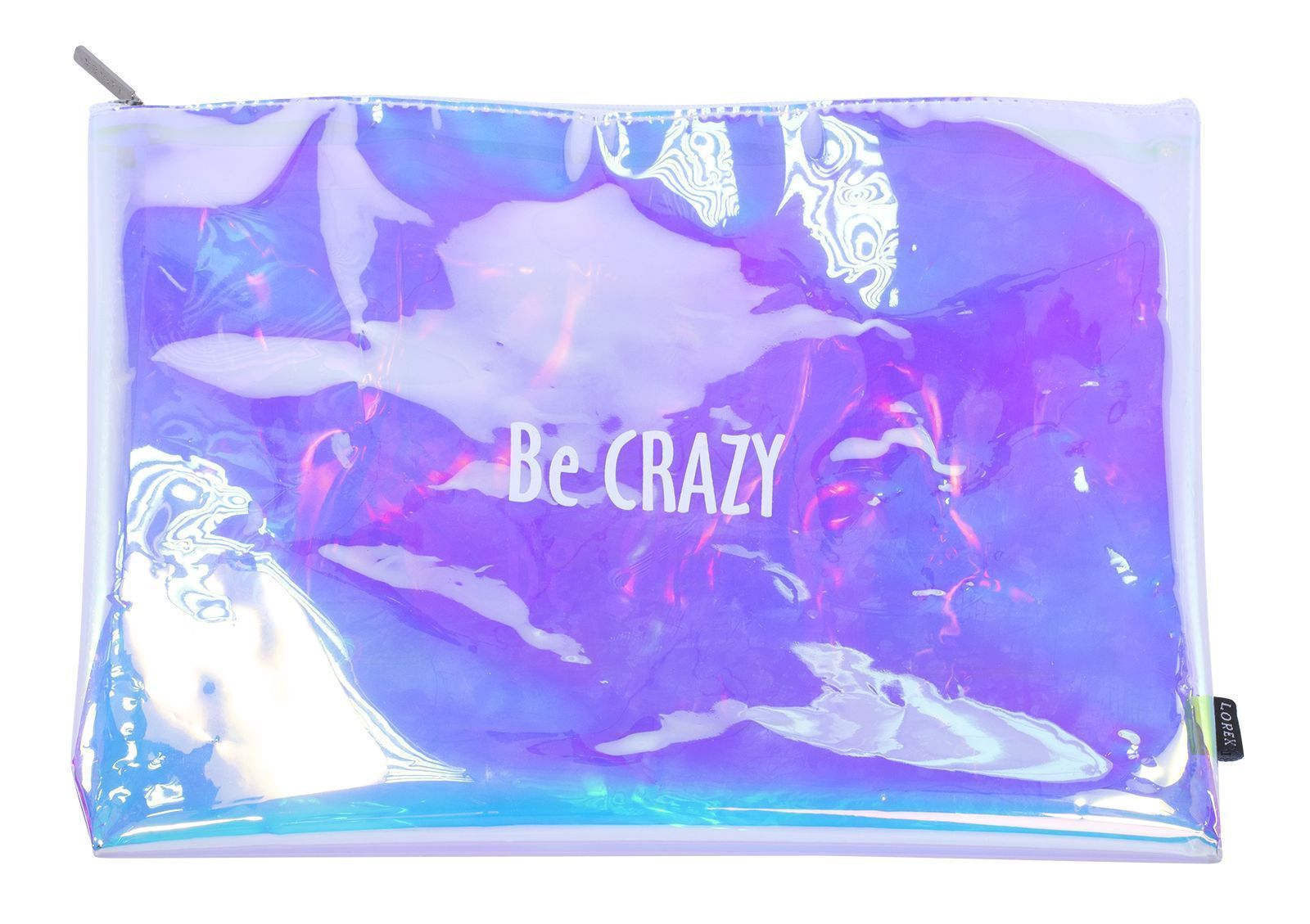 Папка 1 отделение А4 LOREX MAXI PACK HOLO BE CRAZY молния сверху 250х340 мм Папка 1 отделение А4 LOREX MAXI PACK HOLO BE CRAZY молния сверху 250х340 мм