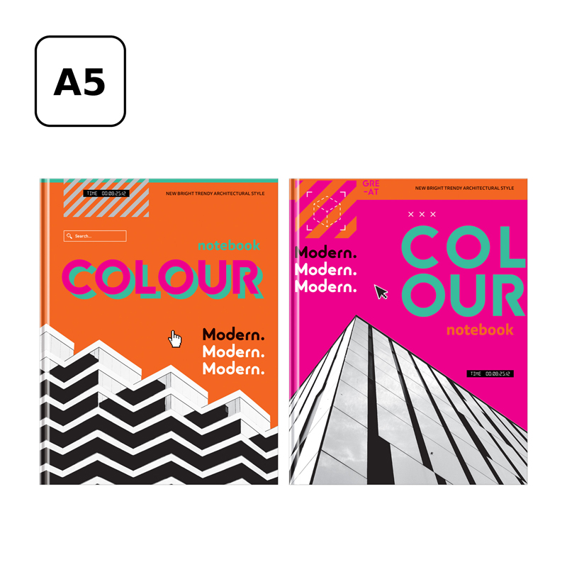 Бизнес-блокнот А5, 120л., BG "Colour", глянцевая ламинация Бизнес-блокнот А5, 120л., BG "Colour", глянцевая ламинация