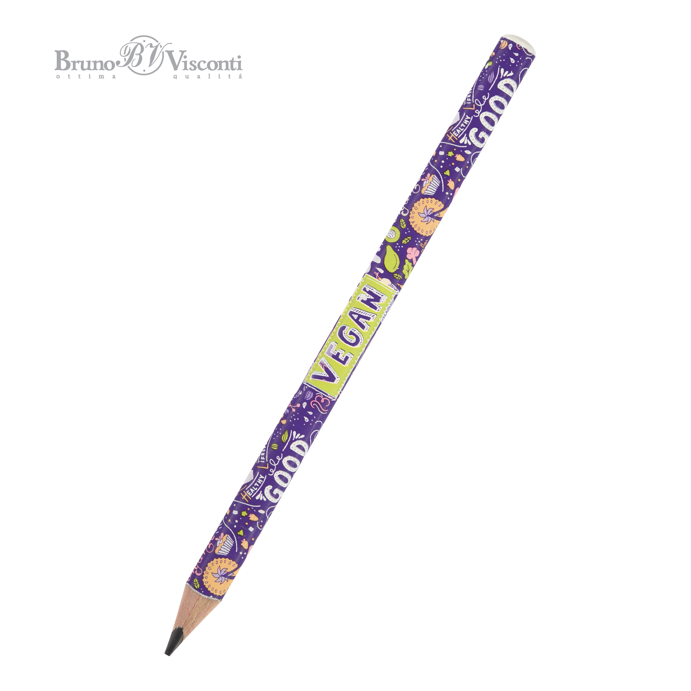 КАРАНДАШ ЧЕРНОГРАФИТОВЫЙ "HappyGraphix Jumbo. Веган" 4В, 3.5 MM КАРАНДАШ ЧЕРНОГРАФИТОВЫЙ "HappyGraphix Jumbo. Веган" 4В, 3.5 MM