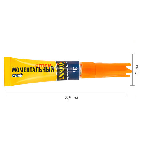 Клей моментальный СЕКУНДА3, 3 г, отрывная мультикарта, 403-103