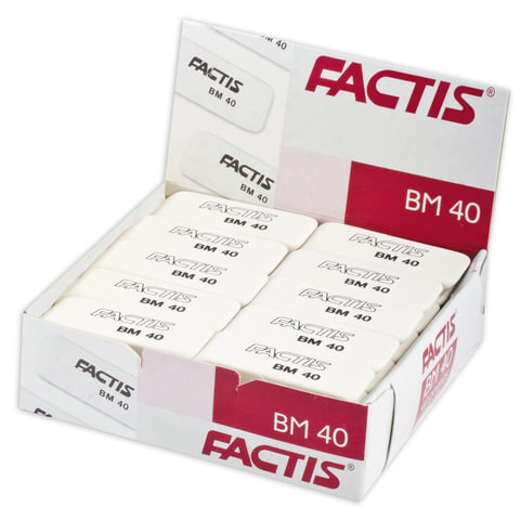 Резинка стирательная FACTIS BM 40 (Испания), прямоугольная, 52х20х7 мм, Резинка стирательная FACTIS BM 40 (Испания), прямоугольная, 52х20х7 мм,