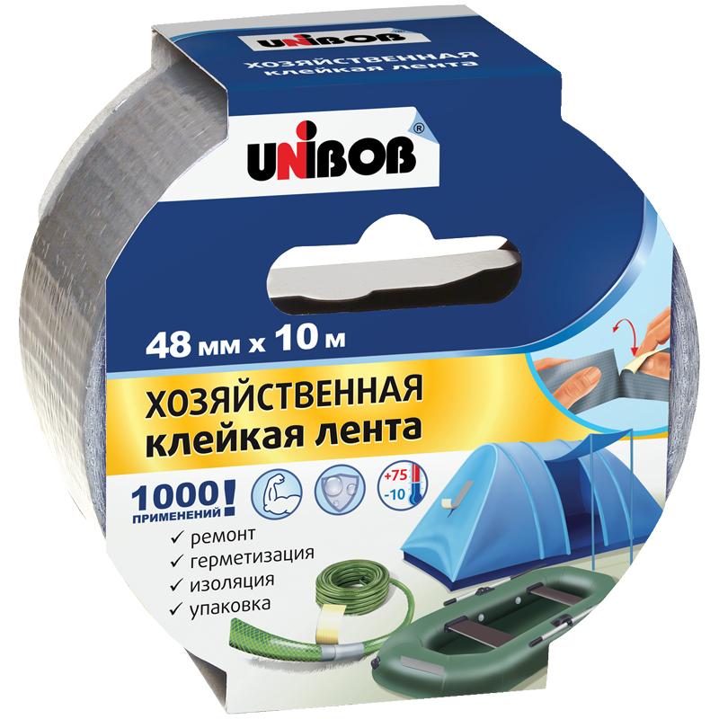 Клейкая лента хозяйственная Unibob, 48мм*10м, серая, инд.упаковка. 44264 Клейкая лента хозяйственная Unibob, 48мм*10м, серая, инд.упаковка. 44264
