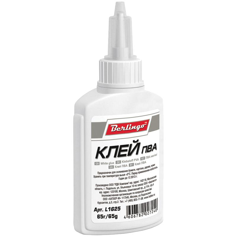 Клей ПВА 65г.: L1625 штр.: 4606782027240 Клей ПВА 65г.: L1625 штр.: 4606782027240