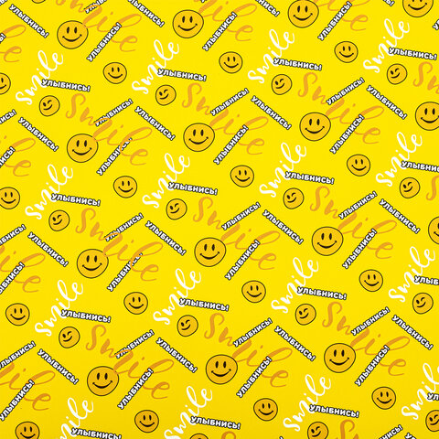 Бумага упаковочная "Funny Notes", 70x100 см, 10 дизайнов ассорти,