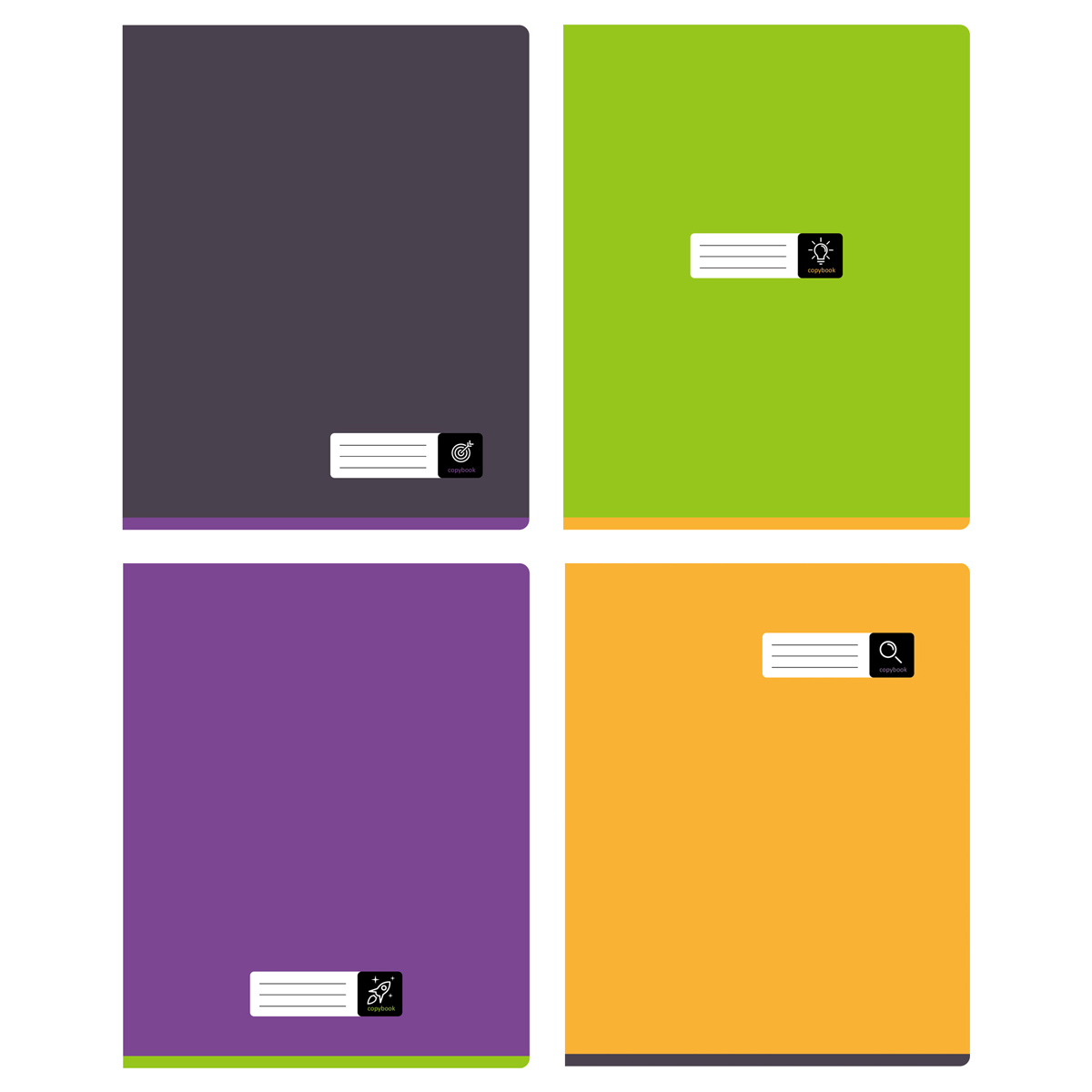 Тетрадь 80л., А5, клетка BG "Monocolor. Simple color" Тетрадь 80л., А5, клетка BG "Monocolor. Simple color"