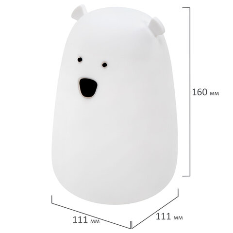 Ночник силиконовый LED "Медведь" 111x111x160 мм, белый свет/RGB, Ночник силиконовый LED "Медведь" 111x111x160 мм, белый свет/RGB,