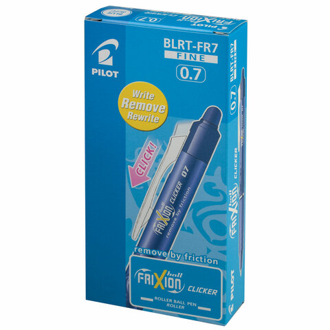 Ручка стираемая гелевая автоматическая PILOT "Frixion Clicker", СИНЯЯ, Ручка стираемая гелевая автоматическая PILOT "Frixion Clicker", СИНЯЯ,