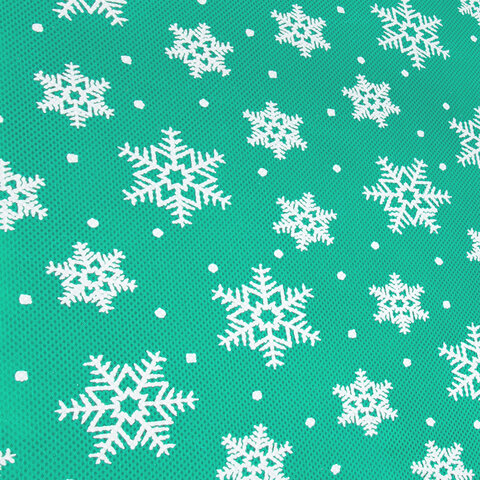 Подарочный мешок (1 шт.) новогодний, 30х20 см, "Snowflakes", нетканый Подарочный мешок (1 шт.) новогодний, 30х20 см, "Snowflakes", нетканый