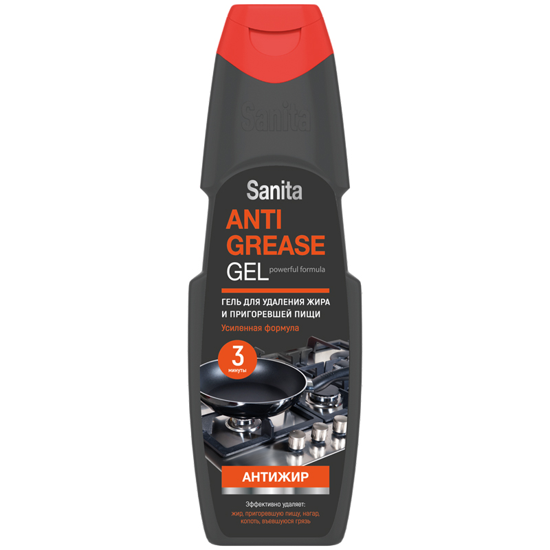 Средство чистящее Sanita "Антижир", гель, 500мл. Средство чистящее Sanita "Антижир", гель, 500мл.