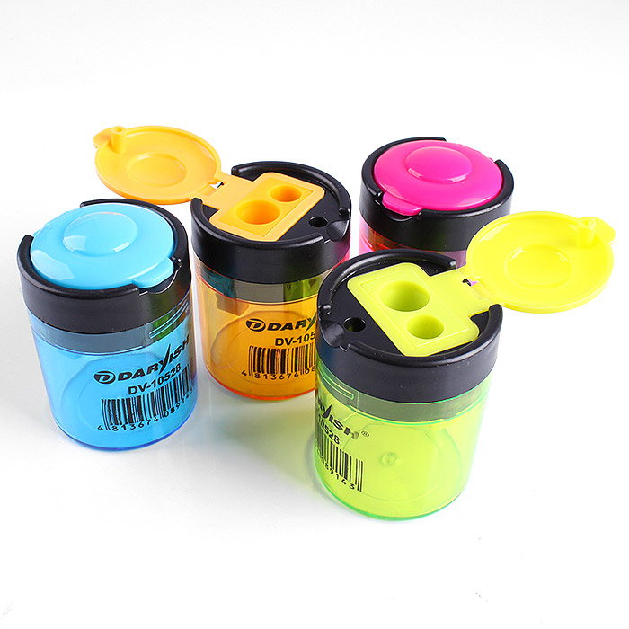 Точилка пластиковая "Darvish" 2 отдел. с контейнером (круглая) Точилка пластиковая "Darvish" 2 отдел. с контейнером (круглая)