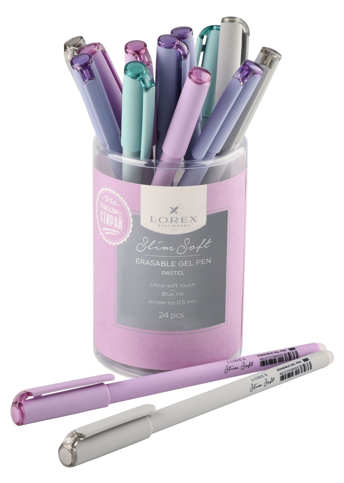 Ручка гелевая LOREX PASTEL Slim Soft Grip 0,5 мм синий ultra-soft touch Ручка гелевая LOREX PASTEL Slim Soft Grip 0,5 мм синий ultra-soft touch