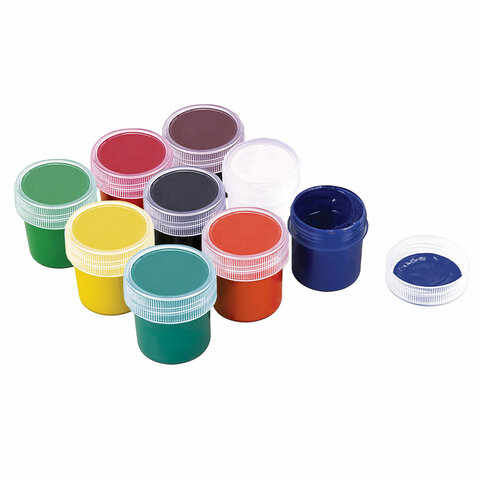 Гуашь BRAUBERG "АКАДЕМИЯ КЛАССИЧЕСКАЯ ЭКСТРА", 9 цветов по 20 мл, Гуашь BRAUBERG "АКАДЕМИЯ КЛАССИЧЕСКАЯ ЭКСТРА", 9 цветов по 20 мл,