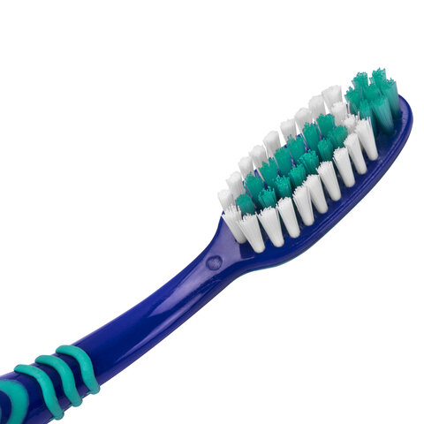 Зубная щетка средней жесткости, с чисткой языка, гибкая, КОМПЛЕКТ 2 шт., LAIMA