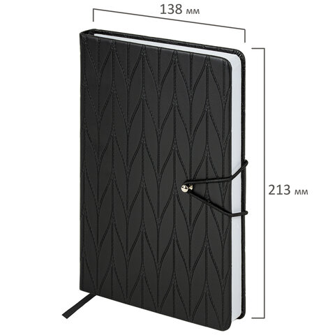 Ежедневник недатированный А5 138х213 мм, BRAUBERG "Braided", под кожу,