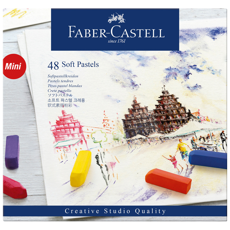 Пастель Faber-Castell "Soft pastels", 48 цв., мини, картон. упак. Пастель Faber-Castell "Soft pastels", 48 цв., мини, картон. упак.