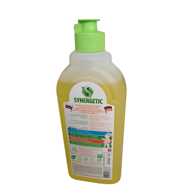 Средство для мытья посуды Синергетик 500мл флиптоп штр. 4613720438877 Средство для мытья посуды Синергетик 500мл флиптоп штр. 4613720438877