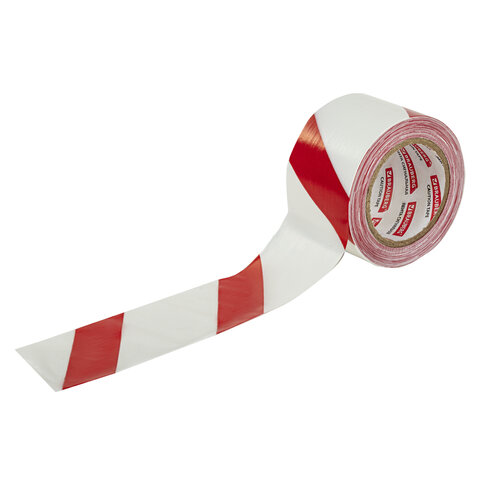 Лента сигнальная красно-белая, 75 мм х 200 м, BRAUBERG "Грандмастер", Лента сигнальная красно-белая, 75 мм х 200 м, BRAUBERG "Грандмастер",