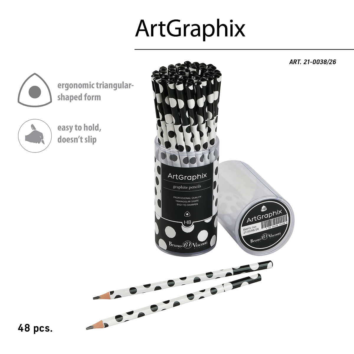 КАРАНДАШ ЧЕРНОГРАФИТОВЫЙ "ArtGraphix. Горох" НВ (пластиковый корпус) КАРАНДАШ ЧЕРНОГРАФИТОВЫЙ "ArtGraphix. Горох" НВ (пластиковый корпус)