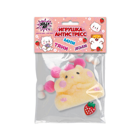 Игрушка-антистресс "ХОМЯЧОК", 6*4 см, ассорти 2 вида, дисплей, JOLLY
