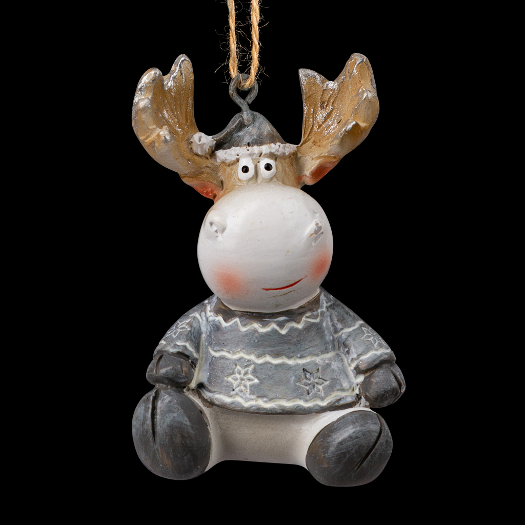 Украшение ErichKrause Decor® Лосик в свитере 6см Украшение ErichKrause Decor® Лосик в свитере 6см
