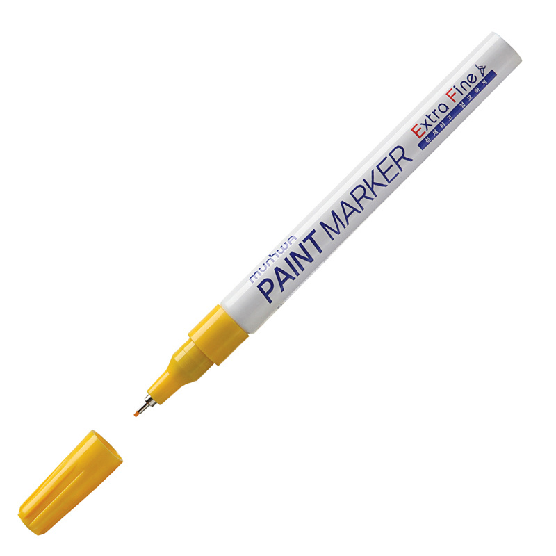 Маркер-краска MunHwa "Extra Fine Paint Marker" желтая, 1мм, Маркер-краска MunHwa "Extra Fine Paint Marker" желтая, 1мм,