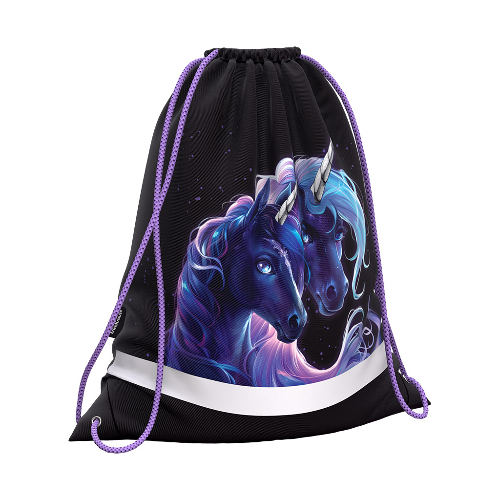 Мешок для обуви ErichKrause 365x440мм Black Unicorn Мешок для обуви ErichKrause 365x440мм Black Unicorn