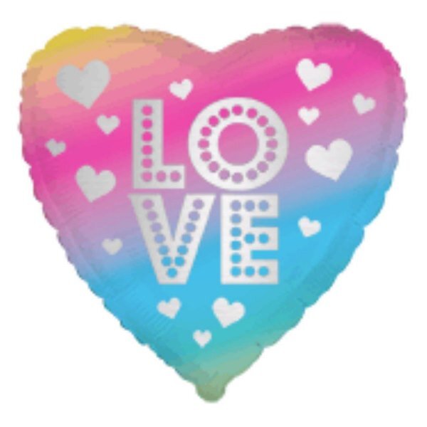 Сердце И-601 LOVE Градиент 18"/45см. Сердце И-601 LOVE Градиент 18"/45см.
