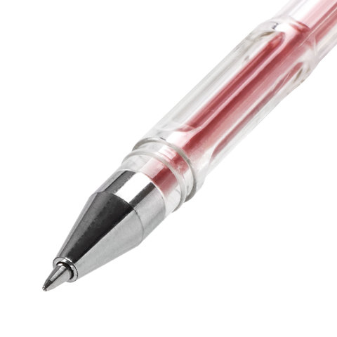 Ручки гелевые ПИФАГОР, НАБОР 10 шт. АССОРТИ, корпус прозрачный, узел 0,5 мм,