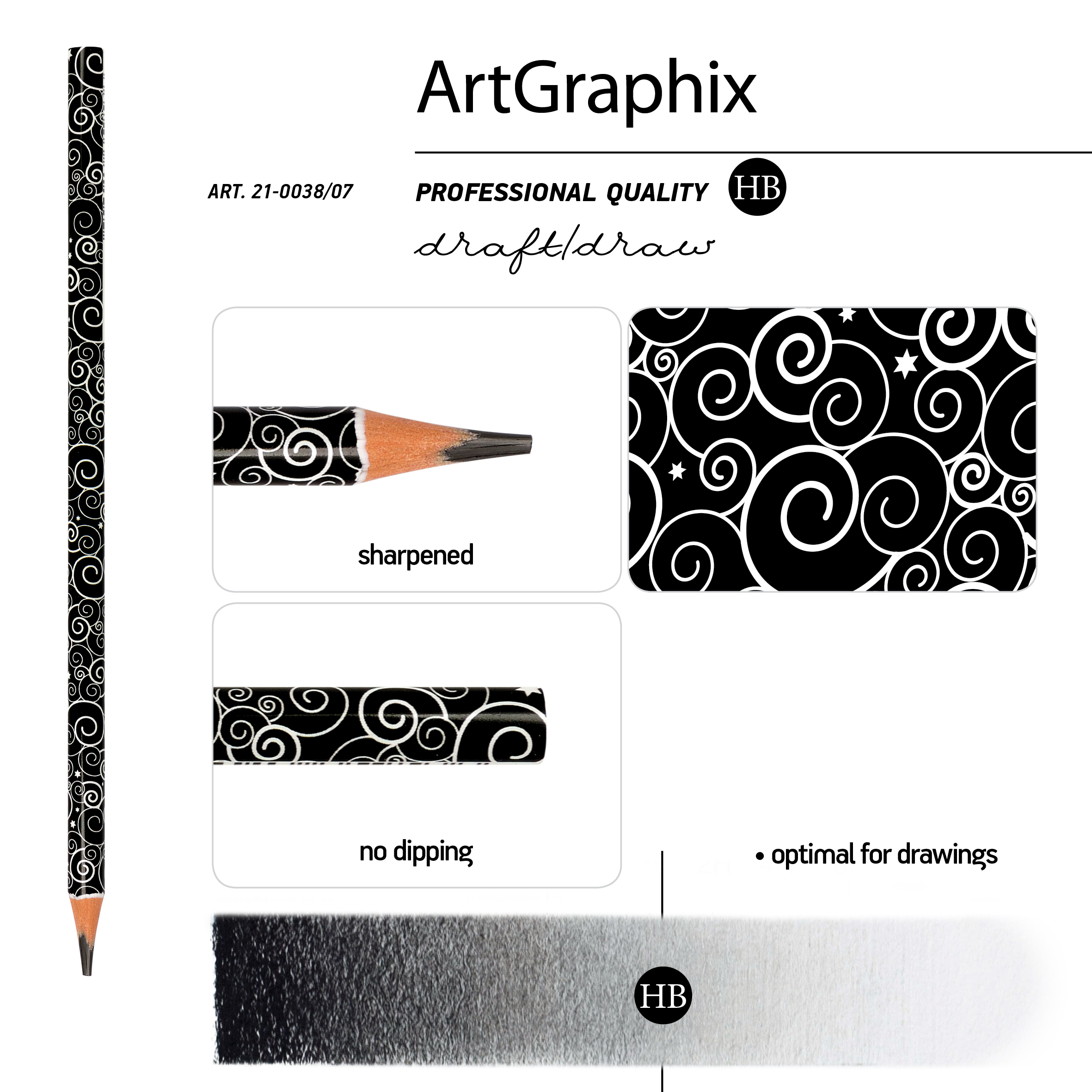 КАРАНДАШ ЧЕРНОГРАФИТОВЫЙ "ArtGraphix. Волна" НВ (пластиковый корпус) КАРАНДАШ ЧЕРНОГРАФИТОВЫЙ "ArtGraphix. Волна" НВ (пластиковый корпус)