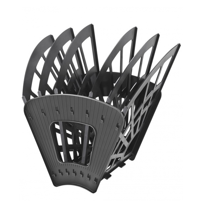 Лоток для бумаг веерный Стамм "Эконом", 6-ти секционный, черный Лоток для бумаг веерный Стамм "Эконом", 6-ти секционный, черный