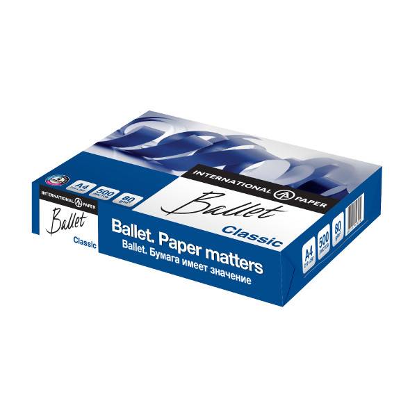 Бумага BALLET CLASSIC 500 л. 80 г/м2 А4 153 %: 2с38 Ballet_M штр.: 4605817123100 Бумага BALLET CLASSIC 500 л. 80 г/м2 А4 153 %: 2с38 Ballet_M штр.: 4605817123100