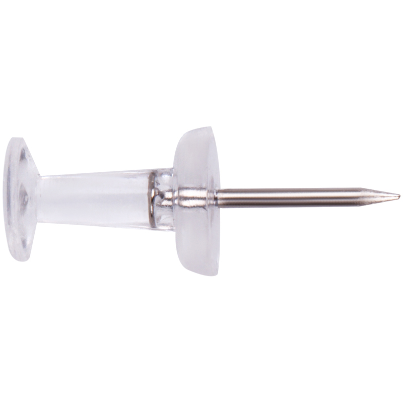 Кнопки силовые OfficeSpace, 50шт., карт. упак., прозрачные шляпки Кнопки силовые OfficeSpace, 50шт., карт. упак., прозрачные шляпки