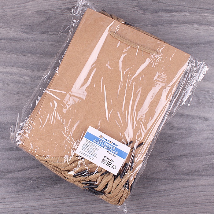 Пакет подарочный 15*20*6см "Darvish" "Крафт"