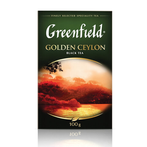 Чай GREENFIELD (Гринфилд) "Golden Ceylon ОРА", черный, листовой, 100 Чай GREENFIELD (Гринфилд) "Golden Ceylon ОРА", черный, листовой, 100