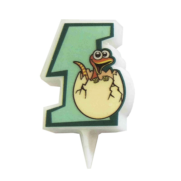 Свеча Цифра 1 Динозавр 5см Свеча Цифра 1 Динозавр 5см