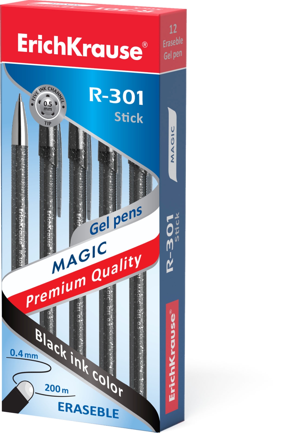 Ручка гелевая сo стираемыми чернилами Erich Krause R-301 Magic Gel 0.5, цвет Ручка гелевая сo стираемыми чернилами Erich Krause R-301 Magic Gel 0.5, цвет